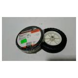 Pair of 6" plastic lawn mower wheels - new