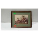 Print - duck scene, framed & matted - 15 x 13