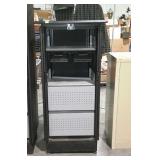 Metal organizer storage cabinet with key - two