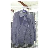 Navy double breasted P-coat, no size- approx small