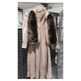 Vintage ladies dress with matching fur trimmed