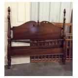 Bed and parts lot, mahogany post bed full size
