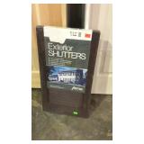 Set of window shudders, 15 x 27" Brown new in