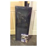 Set of window shudders, 14.75 x 39" black louver,