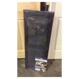 Set of window shudders, 14.75 x 39" black louver,