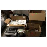 Skid lot of misc household stuff, bike helmet,