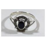 Sterling Silver Black Onyx Ring w/ Marc site