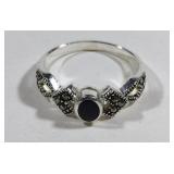 Sterling Silver Black Onyx Ring w/ Marc site