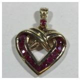 Sterling Silver Gold Plated Heart Shape Pendant