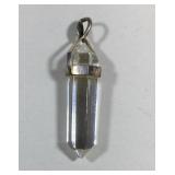 Sterling Silver Crystal Pendant 4.5 Grams