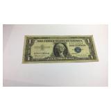 1957B silver certificate one dollar bill