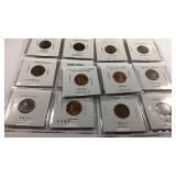 22 Lincoln Wheat pennies, mixed dates
