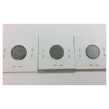 Three Nazi German WWII Swastika Coins