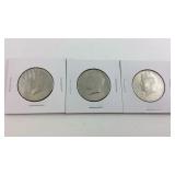 Three 1976 Kennedy Half Dollars