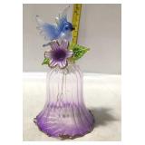 Floral bird bell Bluejay with wildflower, new in