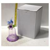 Floral bird bell Bluejay with wildflower, new in