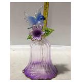 Floral bird bell Bluejay with wildflower, new in