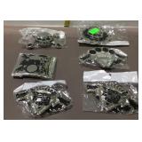 Six metal belt buckles