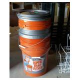 Group of 4 plastic 5 gallon buckets but with only