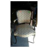 French Prov, Accent Parlor Chair, decor carved