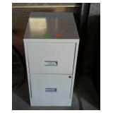 Two drawer filing cabinet, measures 18 inches