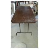Six foot wooden folding table