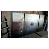 Large wall decor is three different sections, the