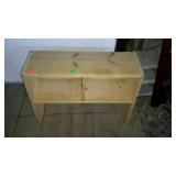 Small wooden storage shelf, measures 27 inches