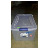 66 qt sterlite clear tote with lid, seller code
