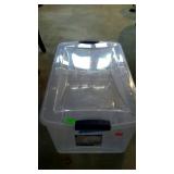 66 qt sterlite clear tote with lid, seller code