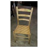 Early Farm Chair, having nice new cane seat,