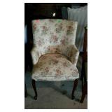 French prov parlor chair floral design nice shape