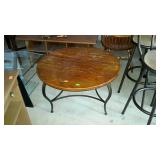 Round coffee table project piece wrought iron