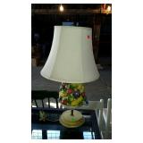 Table Lamp, base in design of fruit basket with