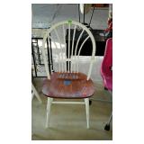 Kitchen Chair, white bow spindle back with