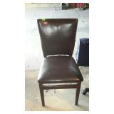 Folding Chair, brown naughide seating folding
