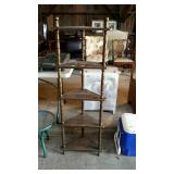 Corner curio shelf, 5 shelves lightweight version