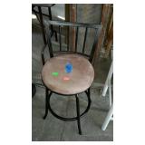 Home counter stool, metal framed microfiber seat