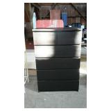 Black laminate dresser, two drawers over four