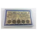 Lincoln wheat penny collection WW1