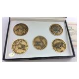 American history coin collection 24kt gold plate