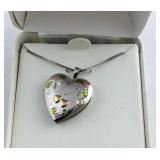 925 sterling Locket necklace "Mom"