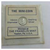 The mini coin sterling silver 1968 Franklin Mint