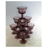 Fostoria "Jamestown" sherbet cups in violet. 10