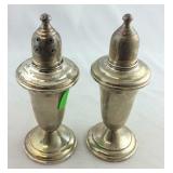 Sterling weighted salt and pepper shakers