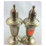 Sterling weighted salt and pepper shakers