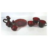 Ruby red glass and Avon Cape Cod pieces