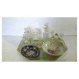 Glass - cruets, candle holders, salt dip, candle