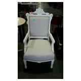 White painted parlor chair