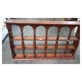 Wooden wall hanging shelf, measures 36 inches